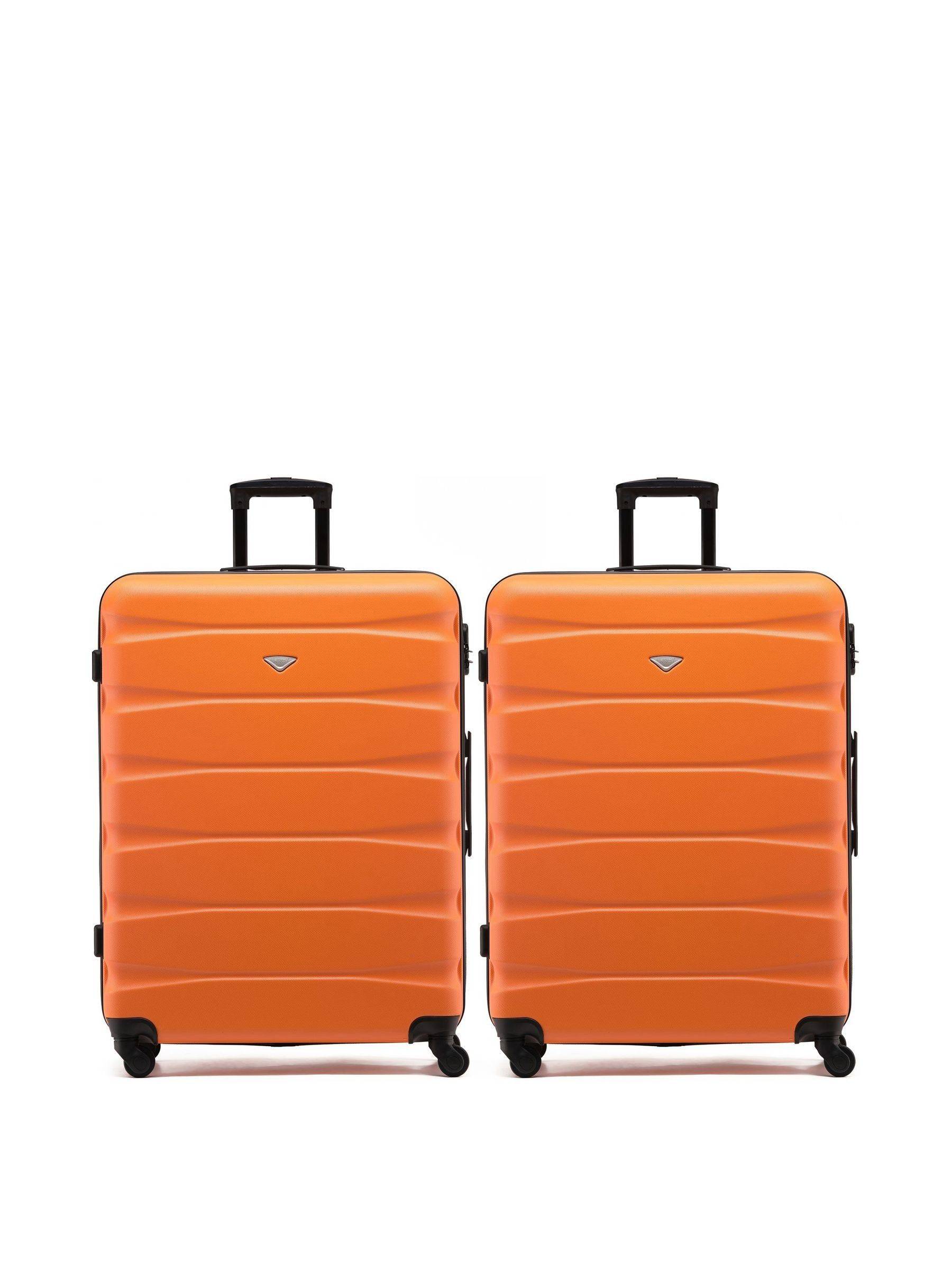 Flight Knight Flight Knight Orange Large Check-In Hold Luggage Hardcase Travel Suitcases Set of 2