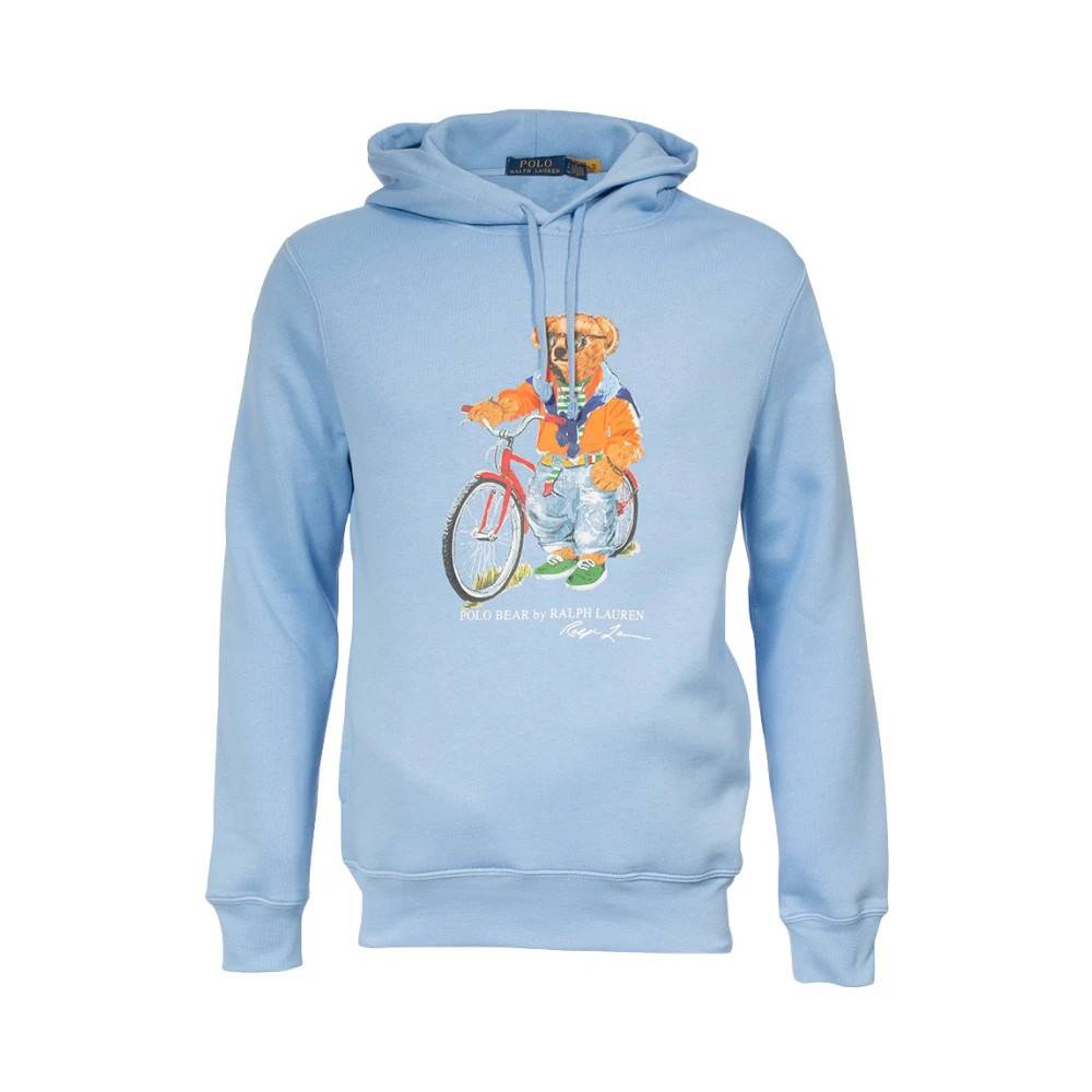 Polo Ralph Lauren - Bear Print Hoodie Sweatshirts & Hoodies - Herr - S - Bomull
