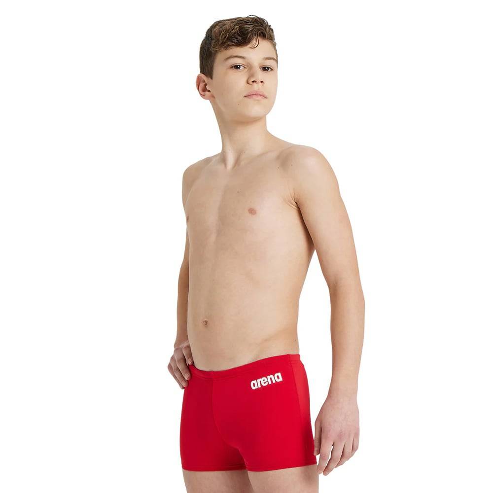 Arena Team Swim Short Solid Badebukser til Drenge - Rød