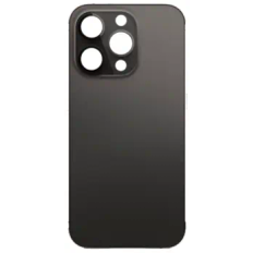 iPhone 14 Pro Max bagglas uden logo - Space Black (Big Hole)