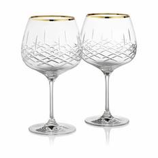 erik bagger a/s XO Ginglas - 2 stk. - 68 cl - Blyfrit krystalglas - Klar/guldfarvet