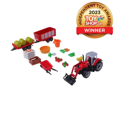 Traktor med tillbehör - Massey Ferguson 265 - 14 delar