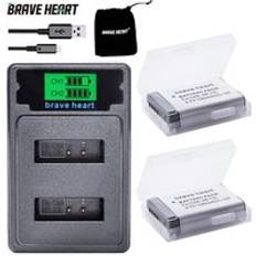 3x nb -13l nb 13l nb13l batteri + lcd dubbel laddare för canon powershot g5 x g5x g7 x mark ii g7x g9 x g9x sx720 hs - Laddare och 2 batterier