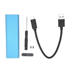 SSD Enclosure M.2 NGFF SATA Adapter Box B Key B+M Key External Hard Drive Case for Win Xp78(Blue blå