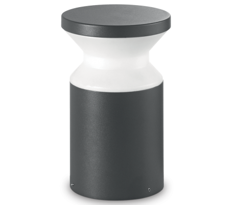 TORRE Bedlampe i aluminium og plast H22 cm 1 x E27 - Antracit/Hvid