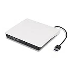 SPSMOKH Extern CD DVD-enhet USB 3.0 bärbar DVD/CD +/-RW brännare spelare extern smal enhet DVD-spelare för bärbar dator stationär PC Macbook Windows