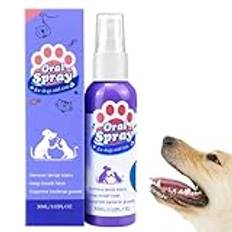 Utapossin Tandrengöringsspray för hundar & katter, husdjur munspray rena tänder, tandstensborttagare, tandspray för hundar mot dålig lukt, oral spray – för effektiv tandrengöring munhygien