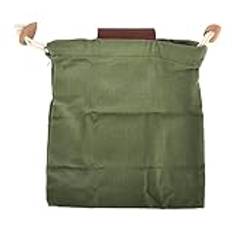 Aladeno Foraging Bag Läder Canvas Foderpåse 8,5 x 8,3 tum Bältesspänne Vikbar design Utomhus Camping Förvaringsväska Mushroom Bushcraft Verktyg för resor Vandring Backpacking (OD Verde)