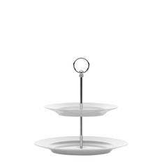 Lyngby Porcelæn Rhombe Etagere Ø27 Cm Hvid Vit