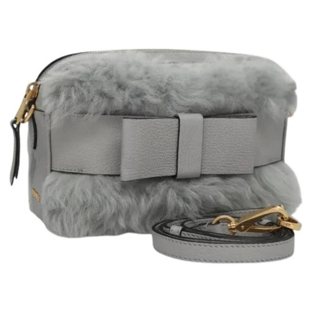 Miu Miu Pre-owned Pre-owned Skuldertaske - Vintage - Dame - Grå - ONE SIZE - Uld