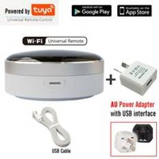 Smart life hemautomation universell fj&#xE4;rrkontroll wifi + ir-kontroll luftkonditionering tv-arbete med google assistent alexa siri - Plus au-adapter