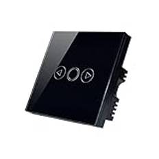 KVKAPLNNTR Dimmer Wall Touch Switch 500W panel for LED Ljus och dimbara halogenljus Dimmer(Noir)