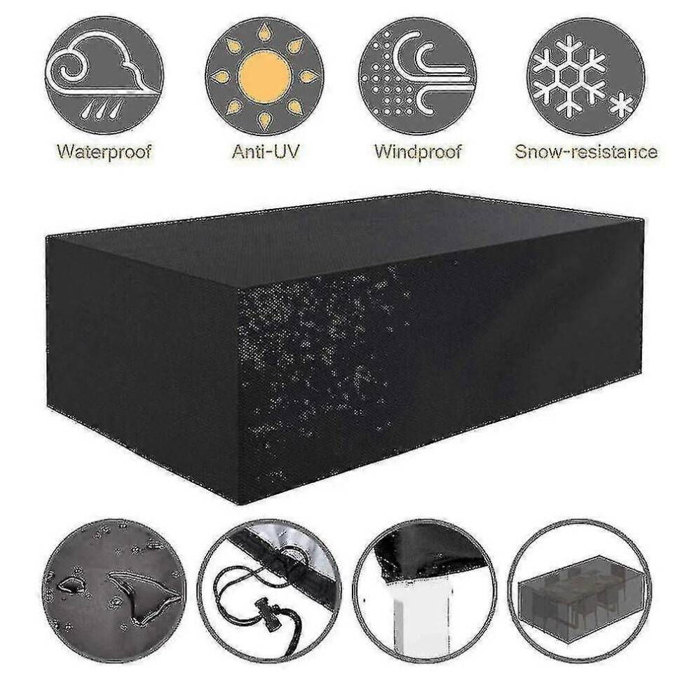 (150x150x75cm) Outdoor Furniture Covers Waterproof Rain Snow Dust Wind-proof Anti-uv Oxford Fabric Garden Lawn Patio Furniture Covers Multiple Size