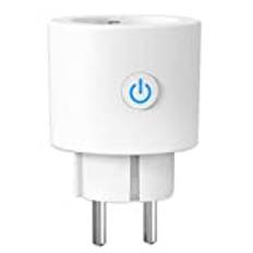 ANTELA Smart Plug Wifi Uttag Energiförbrukning, Socket Med Alexa/Google Home, Mätning Av Strömförbrukning, Röststyrning, APP-fjärrkontroll, Tidsschema, 2,4 GHz, 16A, 1 PCs