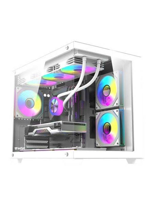 Darkflash B275 PRO Computer Case + 6 Fans - Chassi - Vit