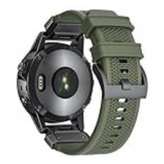 AISPORTS Kompatibel med Garmin Quatix 7X Solar/6X Solar/3 Remfluororubber, 26 mm snabbpassande klockarmband mjukt silikongummiarmband ersättningsrem för Garmin Epix Pro Gen2 51 mm/Enduro 2/Enduro