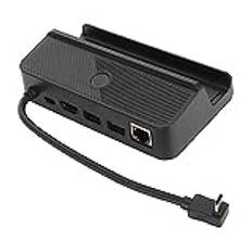 Steam Deck Dock, Steam Docking Station med 100 W USB C-laddningsport, Steam Deck USB C Hub för ROG Ally, 4K 60Hz Output, 1000Mbps Ethernet, RGB Light Bar