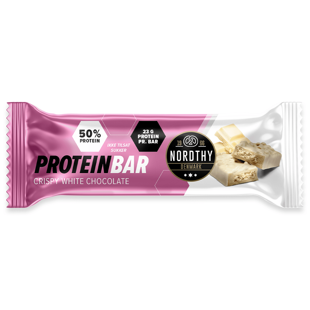 Nordthy Proteinbar med Crispy hvid chokolade 45 gram