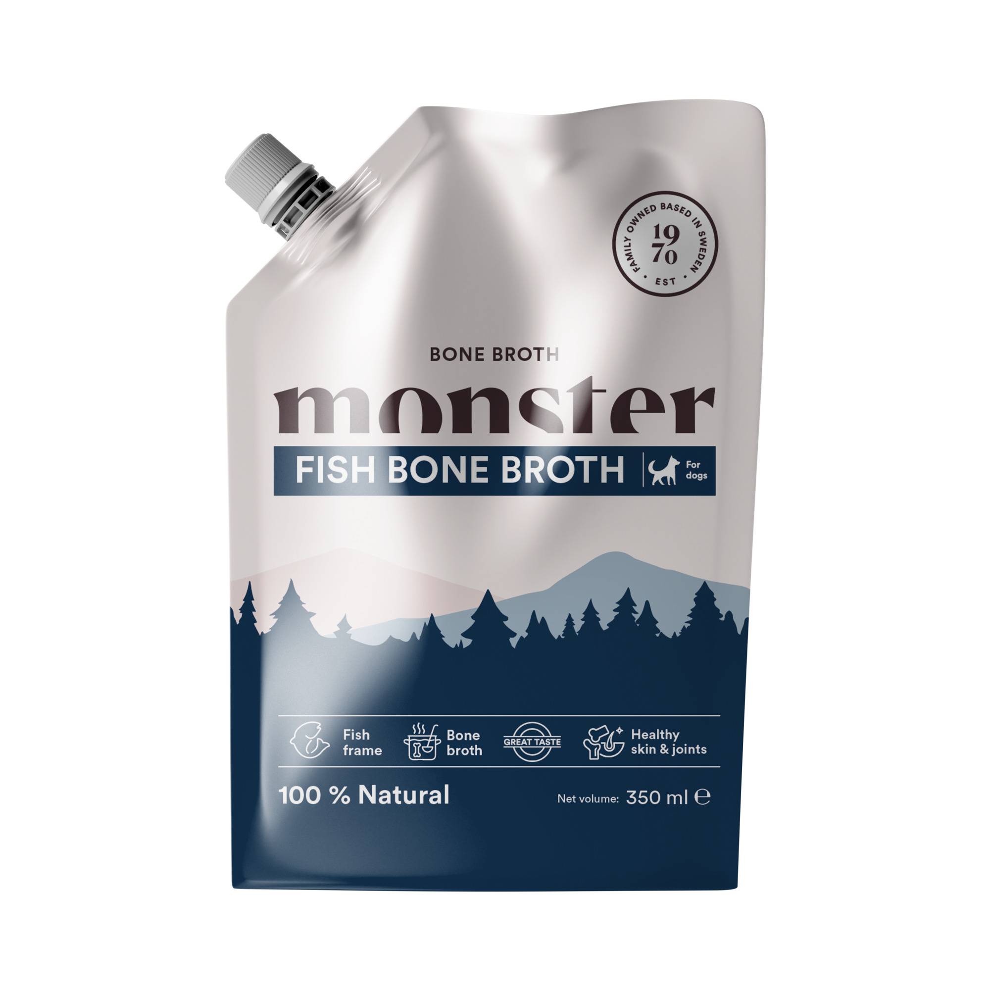Monster Dog Bone Broth Fish - 350 ml
