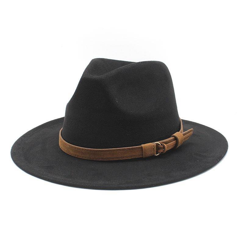 Mockajazzhatt Western Cowboyhatt Herr Brittisk Gentleman Topphatt Stor Brätte Utomhus Solhatt 56-59cm