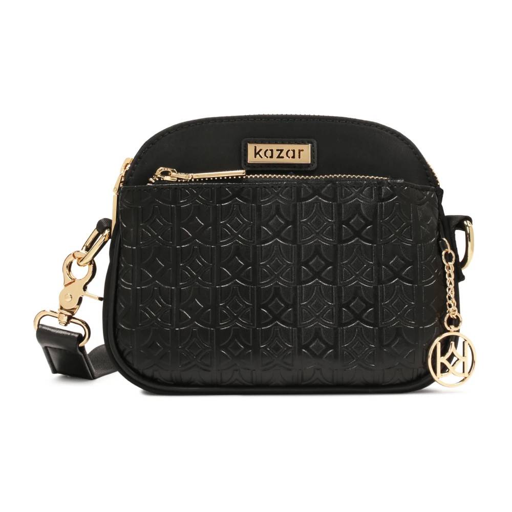 Kazar Lille universal crossbody taske på en bred rem - Tasker - Dame - Sort - ONE SIZE - Læder