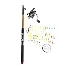 Vomeko Fishing Kit,Fishing Rod and Reel Combos Full Kit,Telescopic Fishing Pole Combo Set,with Soft Bite Fishing Hook Line