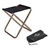 Naturehike Bärbar hopfällbar pall Kompakt campingstol Camping Aluminium hopfällbar pall Mini utomhuscamping hopfällbar stol för ryggsäcksvandring Vandring Camping Trädgård Kök (Svart)