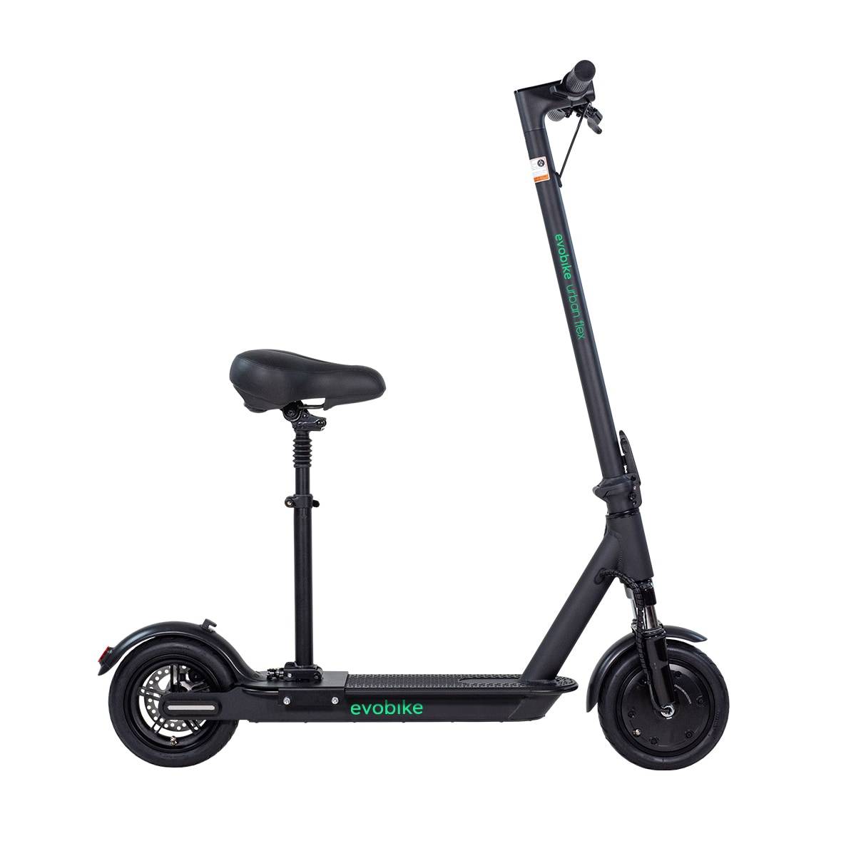 Fyndex - Elsparkcykel Evobike Urban S250 Flex med sadel - Black/Green