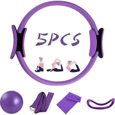 5 stk Pilates Ring Sæt 14\" Yoga Fitness Magic Circle Pilates Udstyr Til Hjemmetræning Fitness Kit"