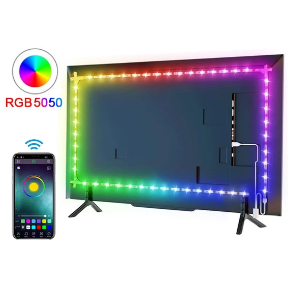 Farvede RGB 5050 Led Strip til TV - 5 m