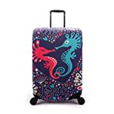 Maddy's Home Travel Luggage Cover Trolley Case Protective Cover Fits 22"-32" Inch Luggage (Seahorse, XL (Fit 29"-32" Suitcase))