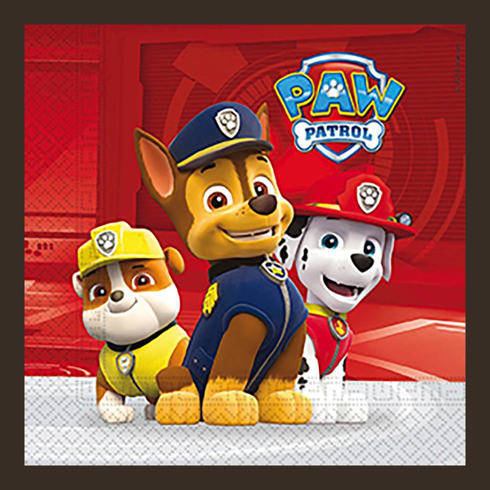 Paw Patrol servietter 20x - 33x33 cm.