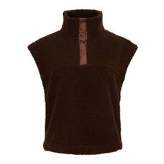 Pieces Daisy - Teddy vest - CHICORY COFFEE / XL