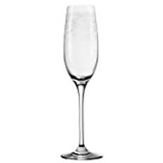 Leonardo Chateau champagneglas, 1 st, diskmaskinssäkert prosecco-glas, champagneglas med draget stjälk, champagneglas med gravyr, 200 ml, 061590