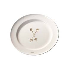 Zermatt assiett vit - Vit / Brun (Ø: 21,5 cm)