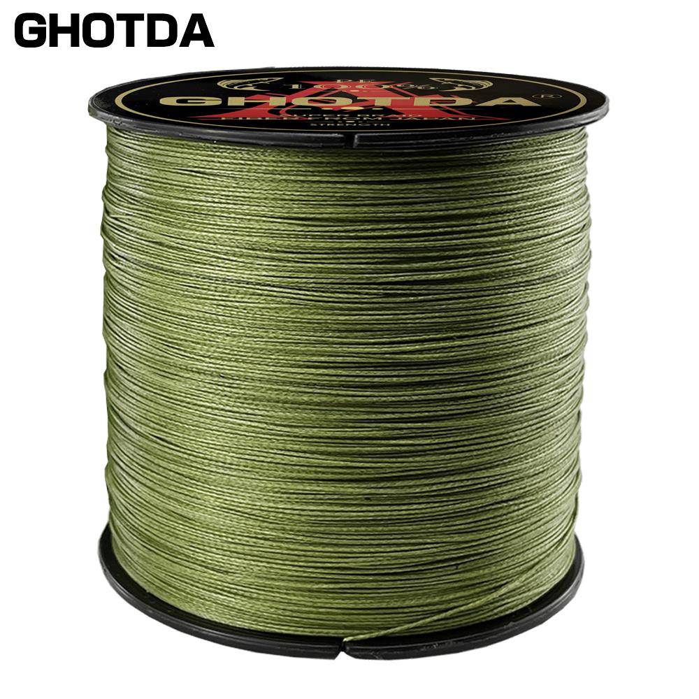 GHOTDA 300M flätad fiskelina 4 tråd PE lina flätad multifilament fiskelina 10 12 18 28 35 40 50 60 80 100 120LB grön