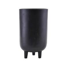 Herbal pot, hdjang, black oxidized - Black oxidized / Aluminium / h: 26 cm, dia: 15 cm