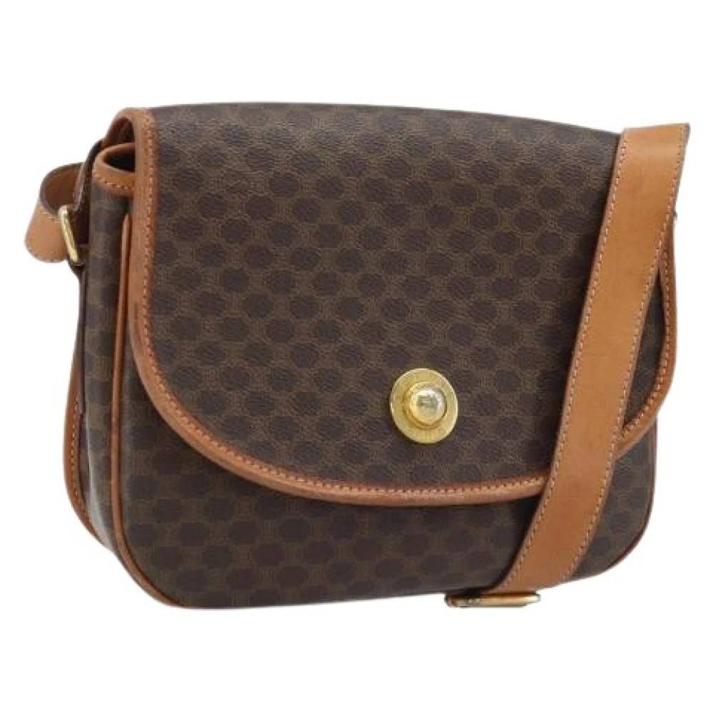 Celine Vintage - Pre-owned Vintage Macadam Canvas Axelremsväska Vintage - Dam - ONE Size - Läder