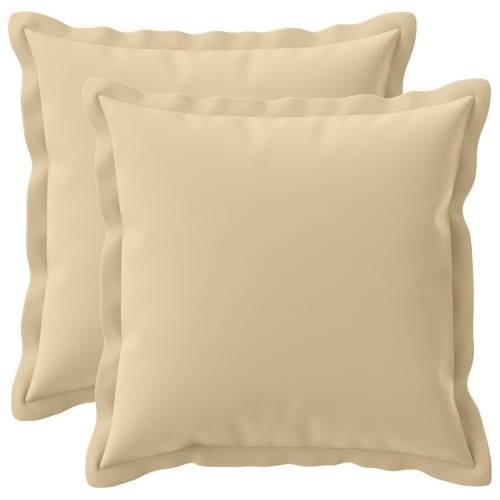 Kuddöverdrag 2 st HOUTEN Beige 50 x 50 cm Polyester