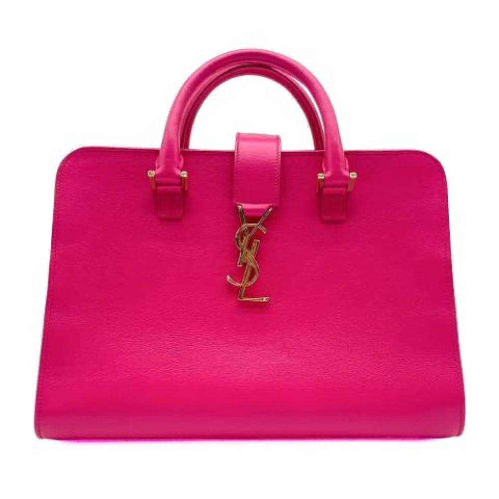 Saint Laurent Vintage Pre-owned Vintage Håndtaske - Vintage - Dame - Lyserød - ONE SIZE - Læder