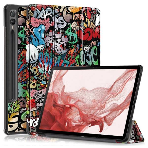 Samsung Galaxy Tab S9 Plus Fodral Läder Graffiti
