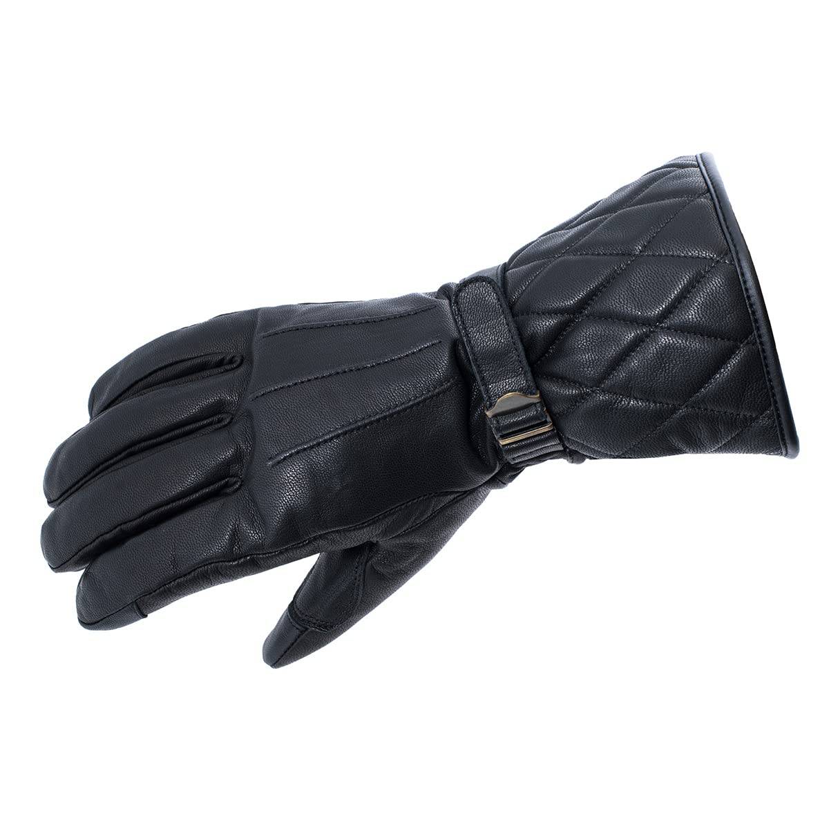 Komine Neo Retro Electric Heated Motorcycle Medium EK-218 Gloves, Black, svart