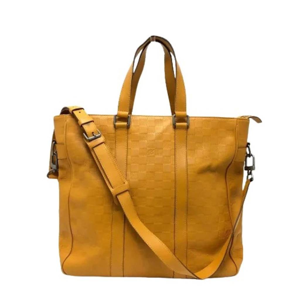 Louis Vuitton Vintage Pre-owned Damier Infini Læder Tote Bag - Vintage - Dame - Gul - ONE SIZE - Læder