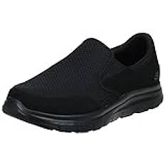 Skechers Flex Advantage Sr Mcallen, herrsneakers, 11 UK (46 EU), Svart nät vattenfläckavvisande spray, 39 EU