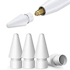 Papper [4 stycken] spets för Apple Pencil 2. generationen och Apple Pencil 1. generationen, mycket känsliga exakta reservspetsar för Apple iPad Pencil, iPencil Nib Tips för iPad Pro/Mini/Air