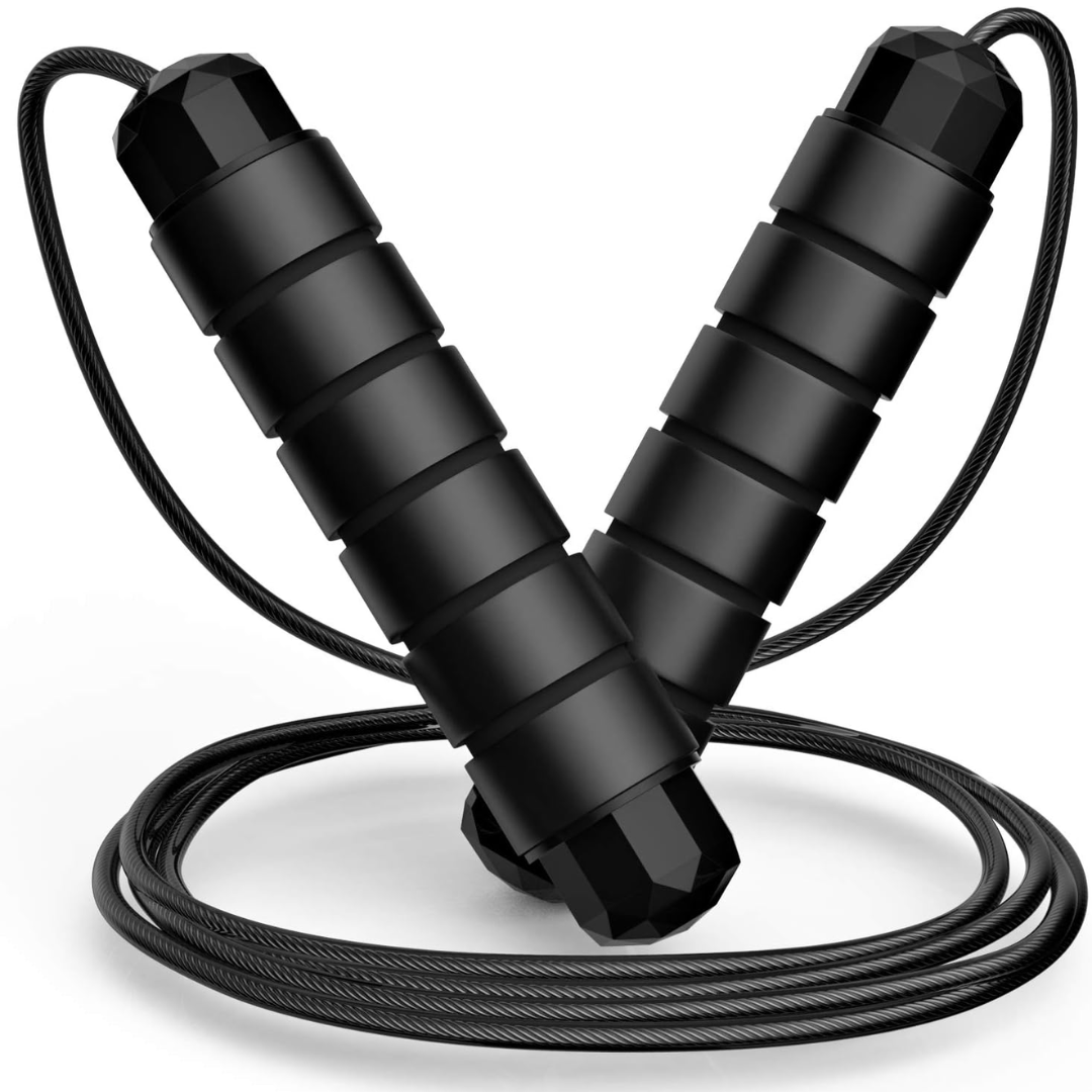 FlexiJump - Justerbart Tangle-Free Hopprep för Träning - Svart