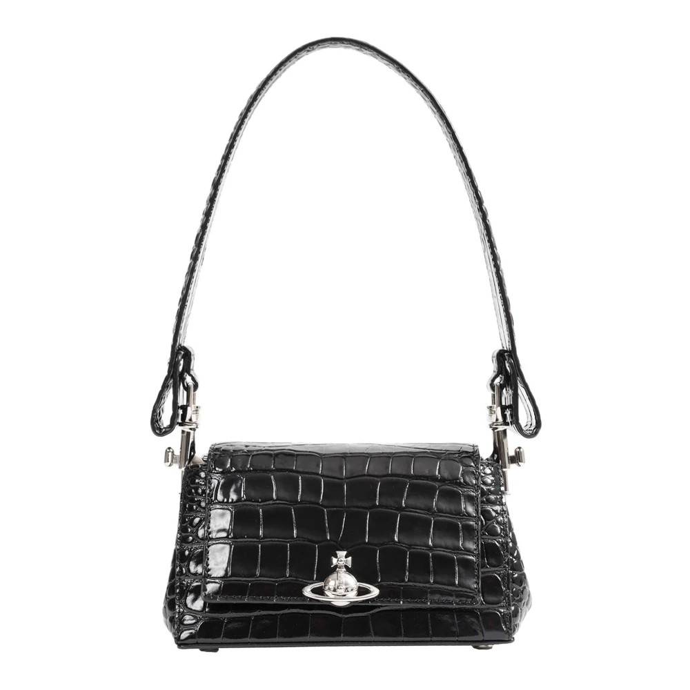 Vivienne Westwood Hazel Lille Håndtaske - Tasker - Dame - Sort - ONE SIZE - Bomuld