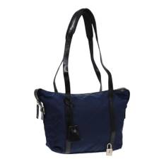 Prada Vintage Shoulder Bag Stl. - Axelremsväskor Från Magasin - Navy (W 24cm x H 23cm x D 9cm)