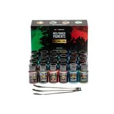 Starbond Mica Pulver Pigment Set - Röd, Grön och Blå Palett - 24 x 10g Flaskor