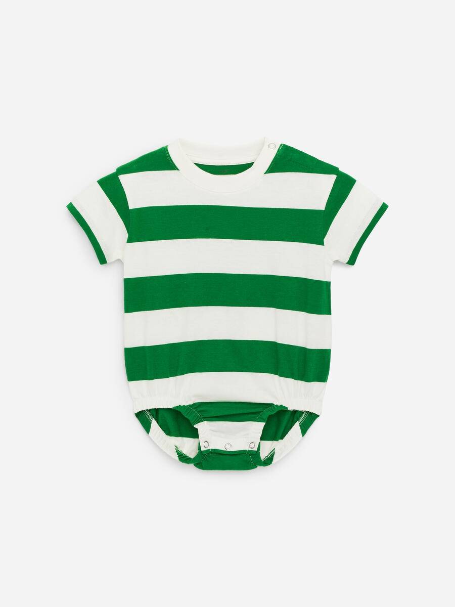ARKET Short-Sleeved Jersey Romper -Green, 50/56
